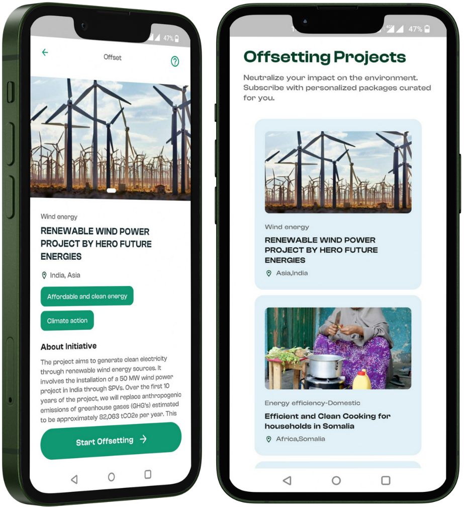 Myplan8 app - offset your impact